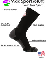 MadSportsStuff socks Baseball Logo Athletic Crew Socks (multiple colors)