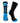 MadSportsStuff socks Black/Electric Blue / Small Basketball Socks with Basketball Logo Athletic Crew Socks - made in the USA