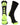 MadSportsStuff socks Black/Electric Green / Large Basketball Socks with Basketball Logo Athletic Crew Socks - made in the USA