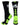 MadSportsStuff socks Black/Electric Green / Small Soccer Ball Athletic Crew Socks (multiple colors)