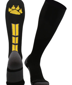 MadSportsStuff socks Black/Gold/Graphite / Large Wild Paw Over the Calf Socks (multiple colors)