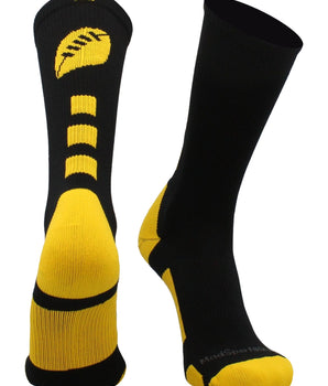 Football Logo Athletic Crew Socks - Made in USA