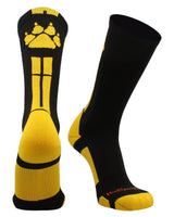 MadSportsStuff socks Black/Gold / Large Wild Paws Athletic Crew Socks (multiple colors)