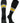 MadSportsStuff socks Black/Gold/White / Large Striped Baseball Socks Over the Calf Dugout Pattern E
