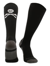 MadSportsStuff socks Black/Graphite / Large Pirate Skull and Crossbones (Jolly Roger) Over the Calf Socks