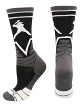 MadSportsStuff socks Black/Graphite/White / Large Victory Baseball Socks with Player in Crew Length