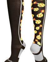 MadSportsStuff socks Black/Grey / Large Softball Bomber Over the Calf Socks (multiple colors)