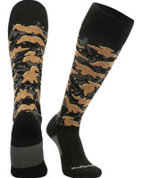 MadSportsStuff socks Black/Light Brown / Medium Crazy Dinosaur Chicken Nugget Socks Over the Calf