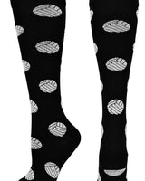 MadSportsStuff socks Black / Medium Volleyball Socks with Volleyball Print Over the Calf