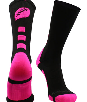Football Logo Athletic Crew Socks - Made in USA