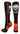 MadSportsStuff socks Black/Red / Large Crazy Socks with Laser Skull and Crossbones Over the Calf Socks