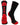 MadSportsStuff socks Black/Scarlet / Large Basketball Socks with Basketball Logo Athletic Crew Socks - made in the USA