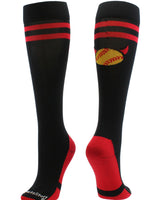 MadSportsStuff socks Black/Scarlet / Large Devils Tall Socks for Softball