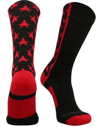 MadSportsStuff socks Black/Scarlet / Small All Stars Socks Crew Socks Basketball Football
