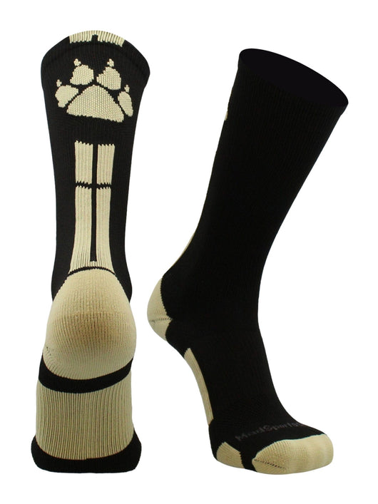MadSportsStuff socks Black/Vegas Gold / Large Wild Paws Athletic Crew Socks (multiple colors)
