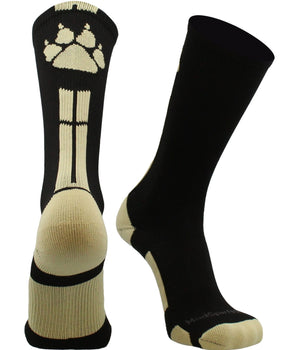 MadSportsStuff socks Black/Vegas Gold / Large Wild Paws Athletic Crew Socks (multiple colors)
