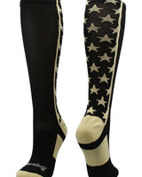 MadSportsStuff socks Black/Vegas Gold / Small All Stars Socks Over the Calf Socks Softball Soccer