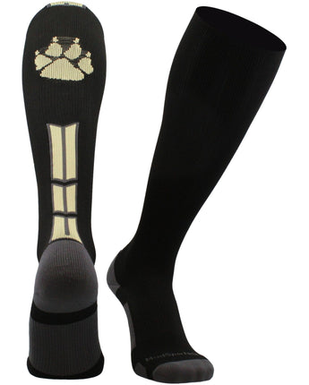MadSportsStuff socks Black/Vegas Gold / Small Wild Paw Over the Calf Socks (multiple colors)