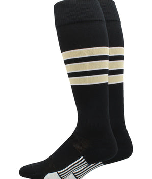 Striped Softball Socks Over the Calf Dugout Pattern D