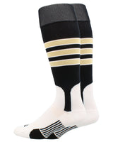MadSportsStuff socks Black/Vegas Gold/White / X-Large Striped Baseball Stirrup Socks Dugout Pattern D