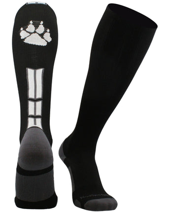 MadSportsStuff socks Black/White/Graphite / Small Wild Paw Over the Calf Socks (multiple colors)