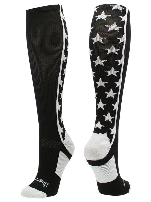 MadSportsStuff socks Black/White / Large All Stars Socks Over the Calf Socks Softball Soccer