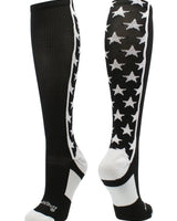 MadSportsStuff socks Black/White / Large All Stars Socks Over the Calf Socks Softball Soccer