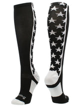 MadSportsStuff socks Black/White / Large All Stars Socks Over the Calf Socks Softball Soccer