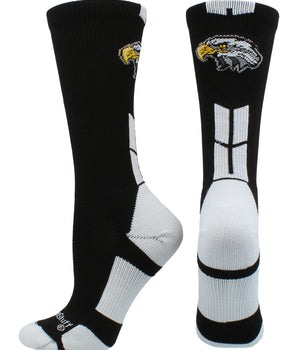 MadSportsStuff socks Black/White / Large Eagles Logo Athletic Crew Socks (multiple colors)