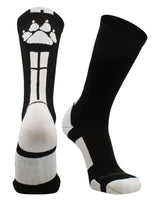 MadSportsStuff socks Black/White / Large Wild Paws Athletic Crew Socks (multiple colors)