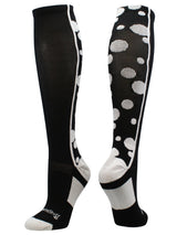 MadSportsStuff socks Black/White / Small Crazy Socks with Dots Over the Calf Socks Multi Colors