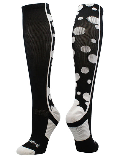 MadSportsStuff socks Black/White / Small Crazy Socks with Dots Over the Calf Socks Multi Colors