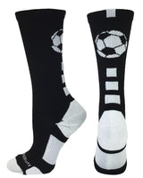 MadSportsStuff socks Black/White / Small Soccer Ball Athletic Crew Socks (multiple colors)