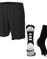 MadSportsStuff socks Black/White / Small Youth Basketball Shorts & Socks Set – Athletic Performance Gear for Boys & Girls