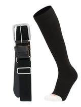 MadSportsStuff socks Black / X-Large Pro Line Baseball Socks and Belt Combo Youth and Adult