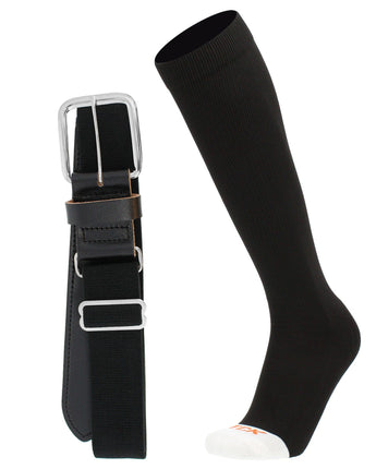 MadSportsStuff socks Black / X-Large Pro Line Softball Socks and Belt Combo Youth and Adult