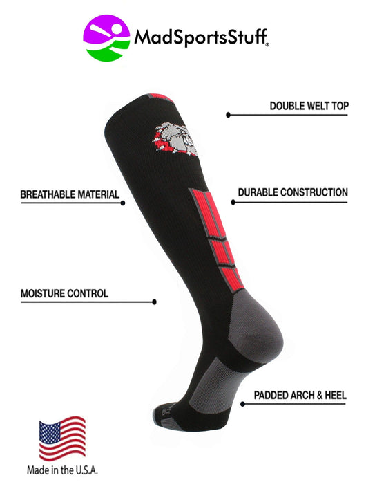 MadSportsStuff socks Bulldog Logo Over the Calf Socks