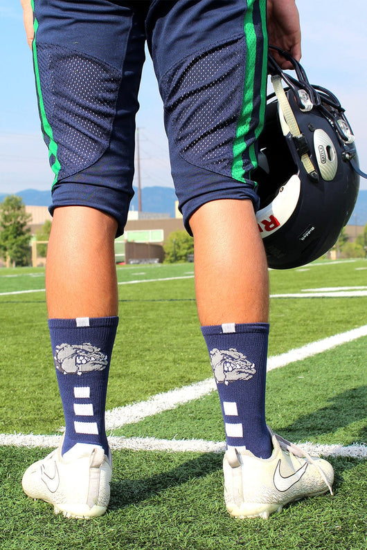MadSportsStuff socks Bulldogs Logo Athletic Crew Socks (multiple colors)