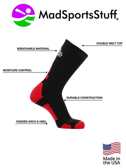 MadSportsStuff socks Bulldogs Logo Athletic Crew Socks (multiple colors)