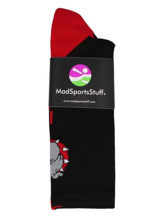 MadSportsStuff socks Bulldogs Logo Athletic Crew Socks (multiple colors)