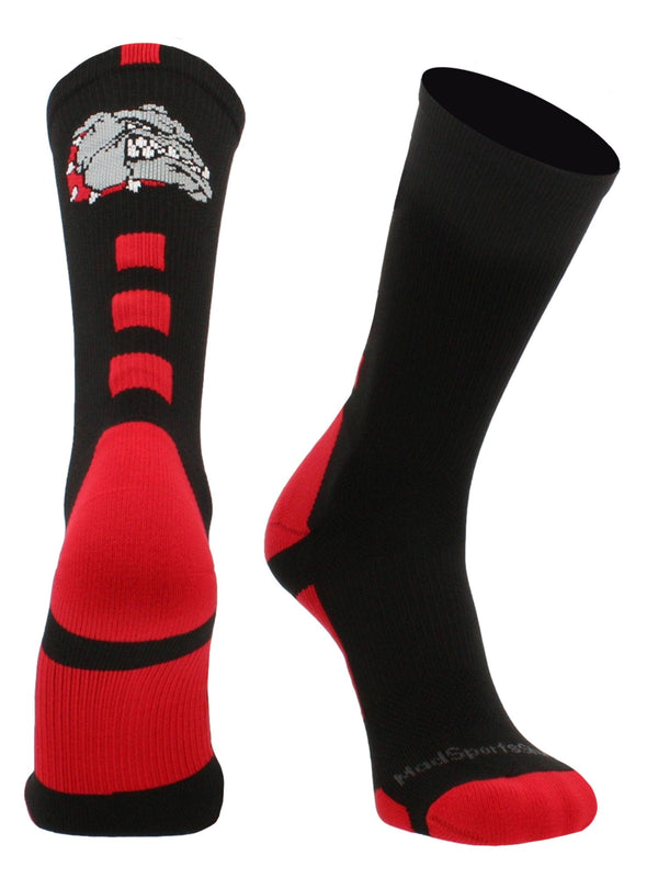MadSportsStuff socks Bulldogs Logo Athletic Crew Socks (multiple colors)