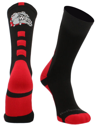 MadSportsStuff socks Bulldogs Logo Athletic Crew Socks (multiple colors)