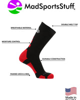 MadSportsStuff socks Bulldogs Logo Athletic Crew Socks (multiple colors)