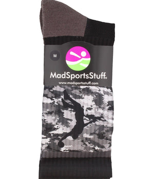 MadSportsStuff socks Camo Basketball Socks with Player Silhouette