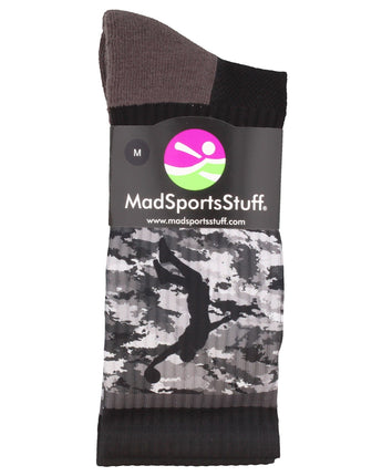 MadSportsStuff socks Camo Basketball Socks with Player Silhouette