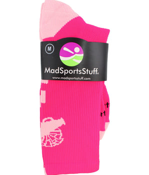 MadSportsStuff socks Cheer Breast Cancer Awareness Socks