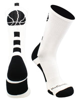 MadSportsStuff socks Columbia Blue / Large Basketball Logo Athletic Crew Socks (Made in USA)