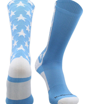MadSportsStuff socks Columbia Blue/White / Large All Stars Socks Crew Socks Basketball Football