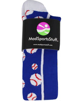 MadSportsStuff socks Crazy Baseball Socks with Baseballs over the calf