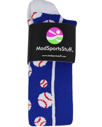 MadSportsStuff socks Crazy Baseball Socks with Baseballs over the calf